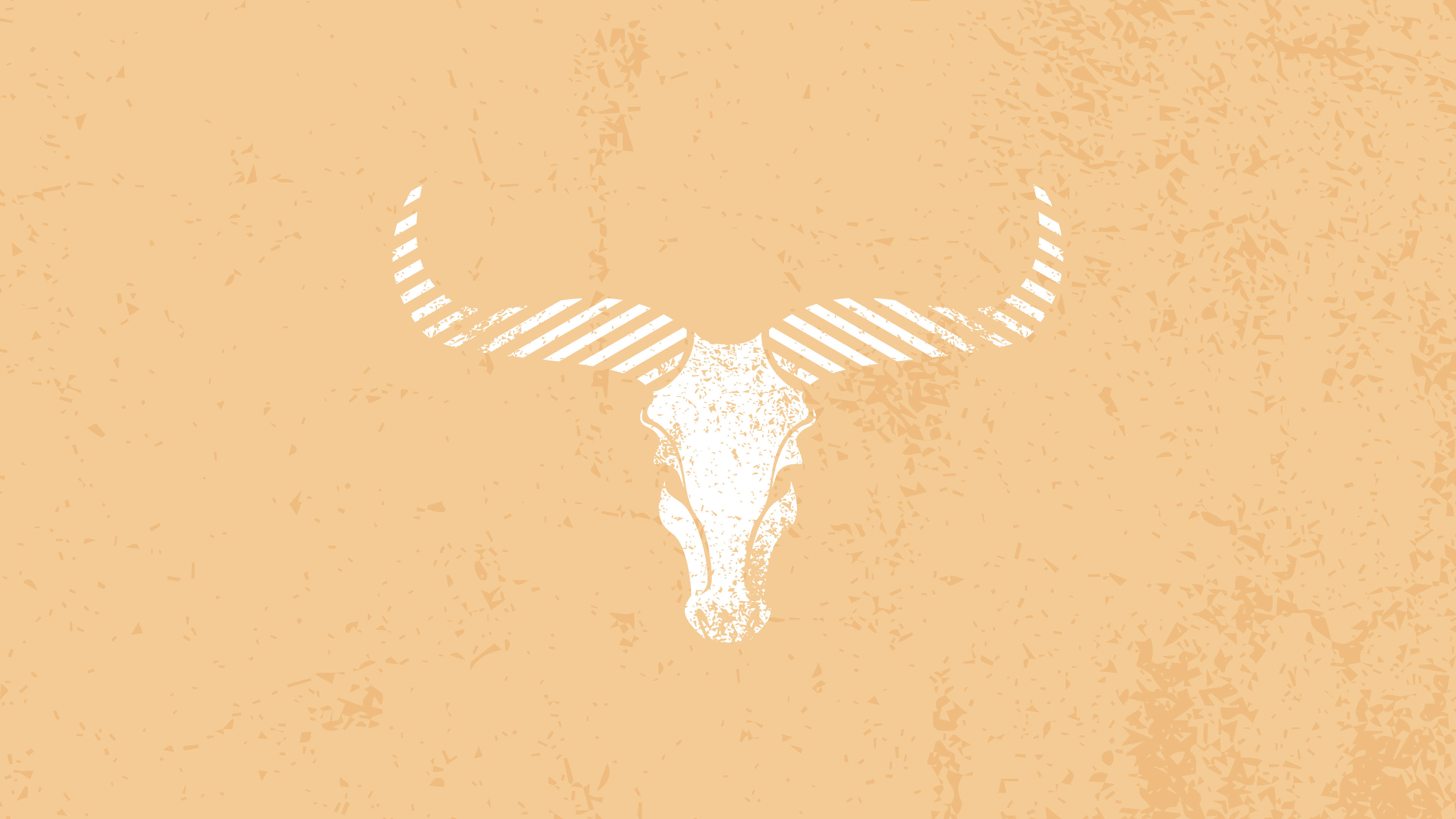 Minimalist Western Bull Aesthetic Wallpaper