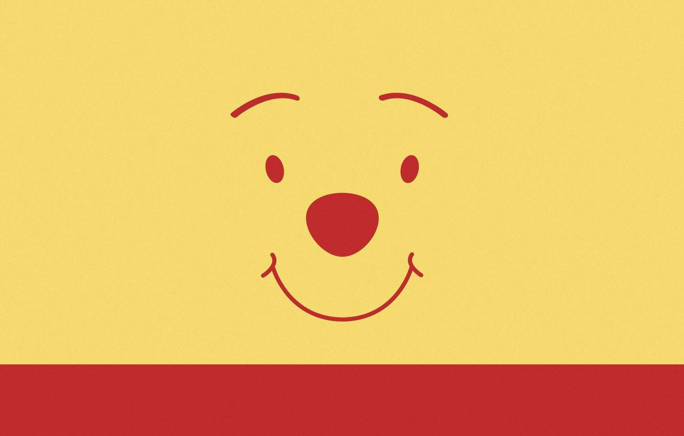 Minimalist Winnie The Pooh Standing Upright Wallpaper