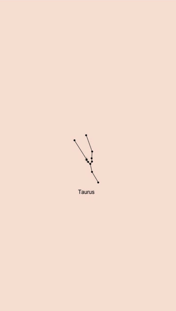 Minimalistic Taurus Zodiac Wallpaper