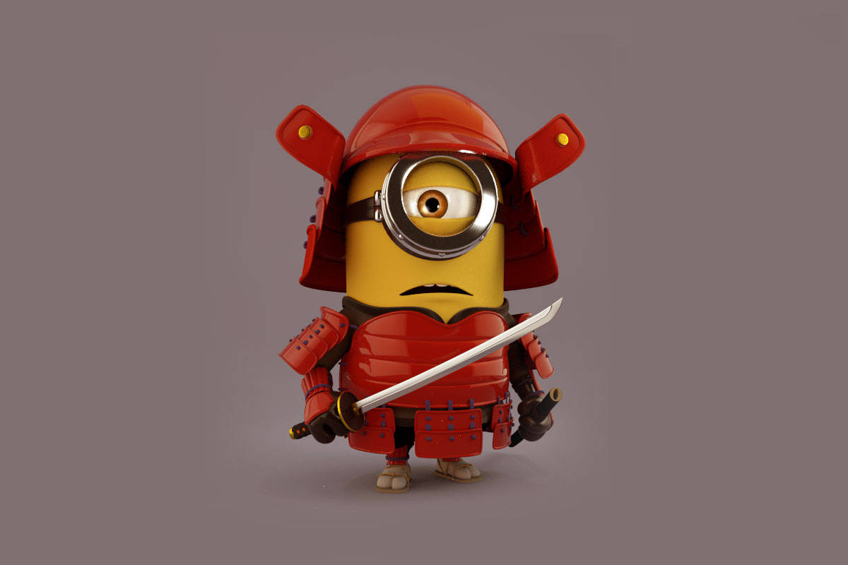 Minion In Samurai Outfit Wallpaper