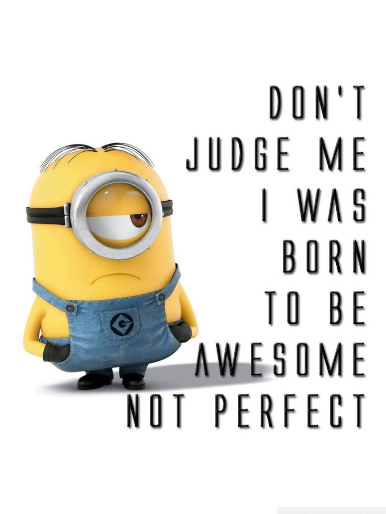 Minion Meme Don't Judge Me Wallpaper