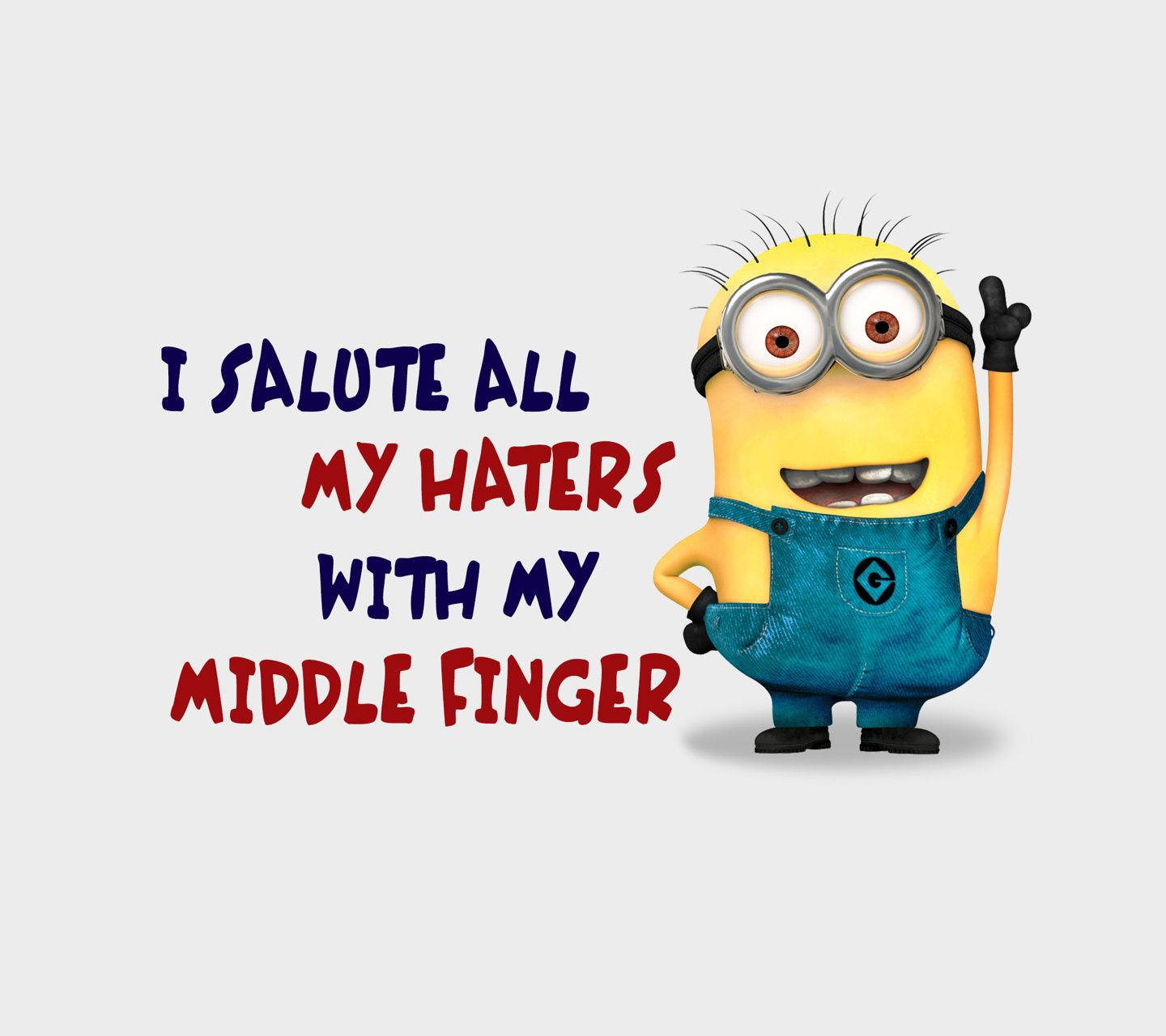 Minion Meme Salute Haters Wallpaper