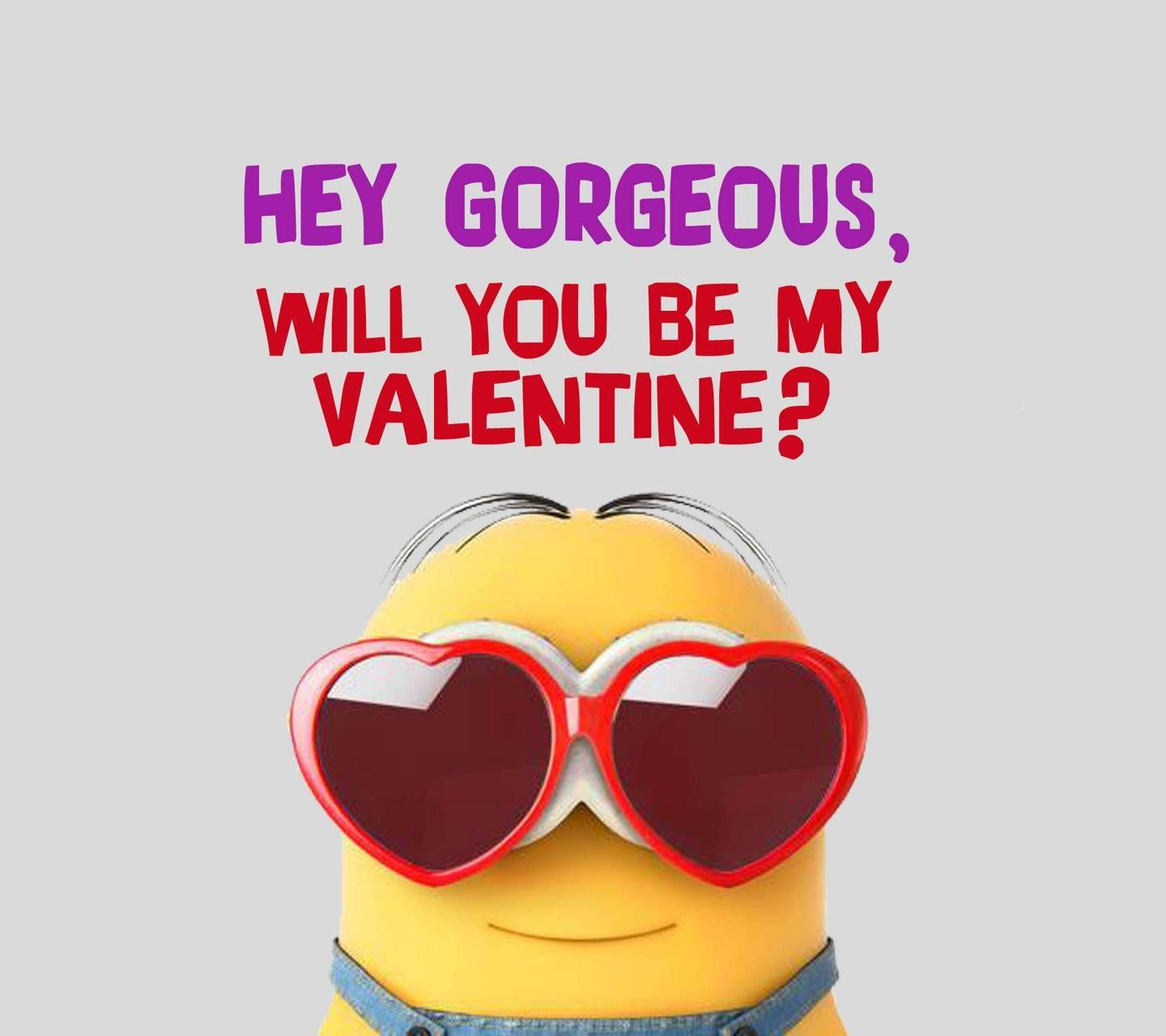 Minion Will You Be My Valentine Wallpaper