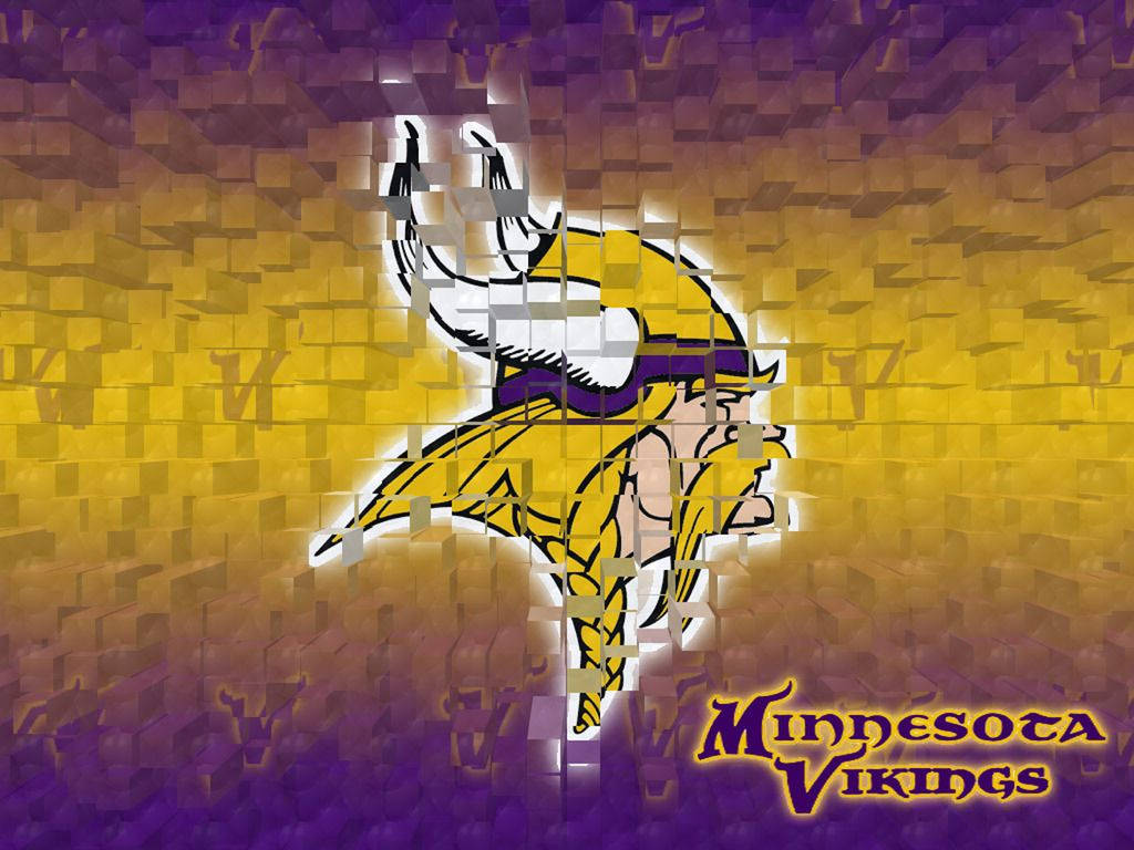 Minnesota Vikings Cubism Abstract Wallpaper