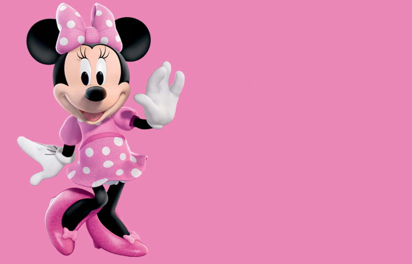 Minnie Mouse Is Always Glamorous In Pink Wallpaper