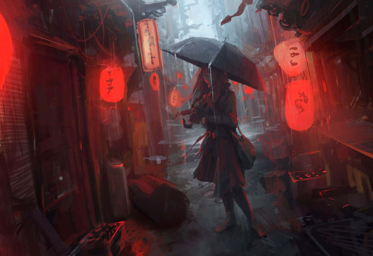 Mischievous Japanese Spirits Lurking In The Shadows Wallpaper