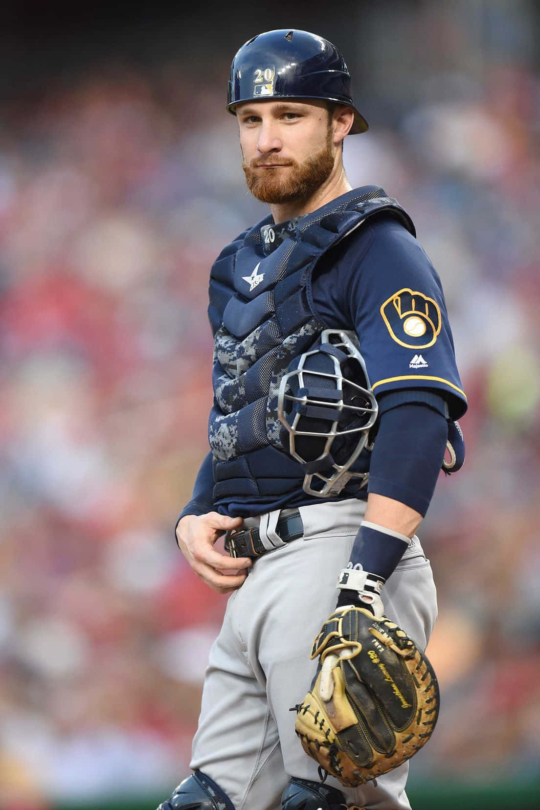 Mlb Player Jonathan Lucroy Milwaukee Brewers Wallpaper