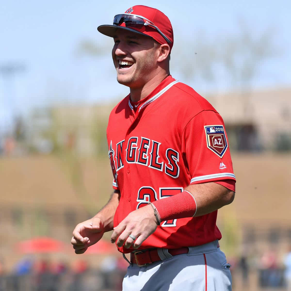 Mlb Player Mike Trout Los Angeles Angels Wallpaper