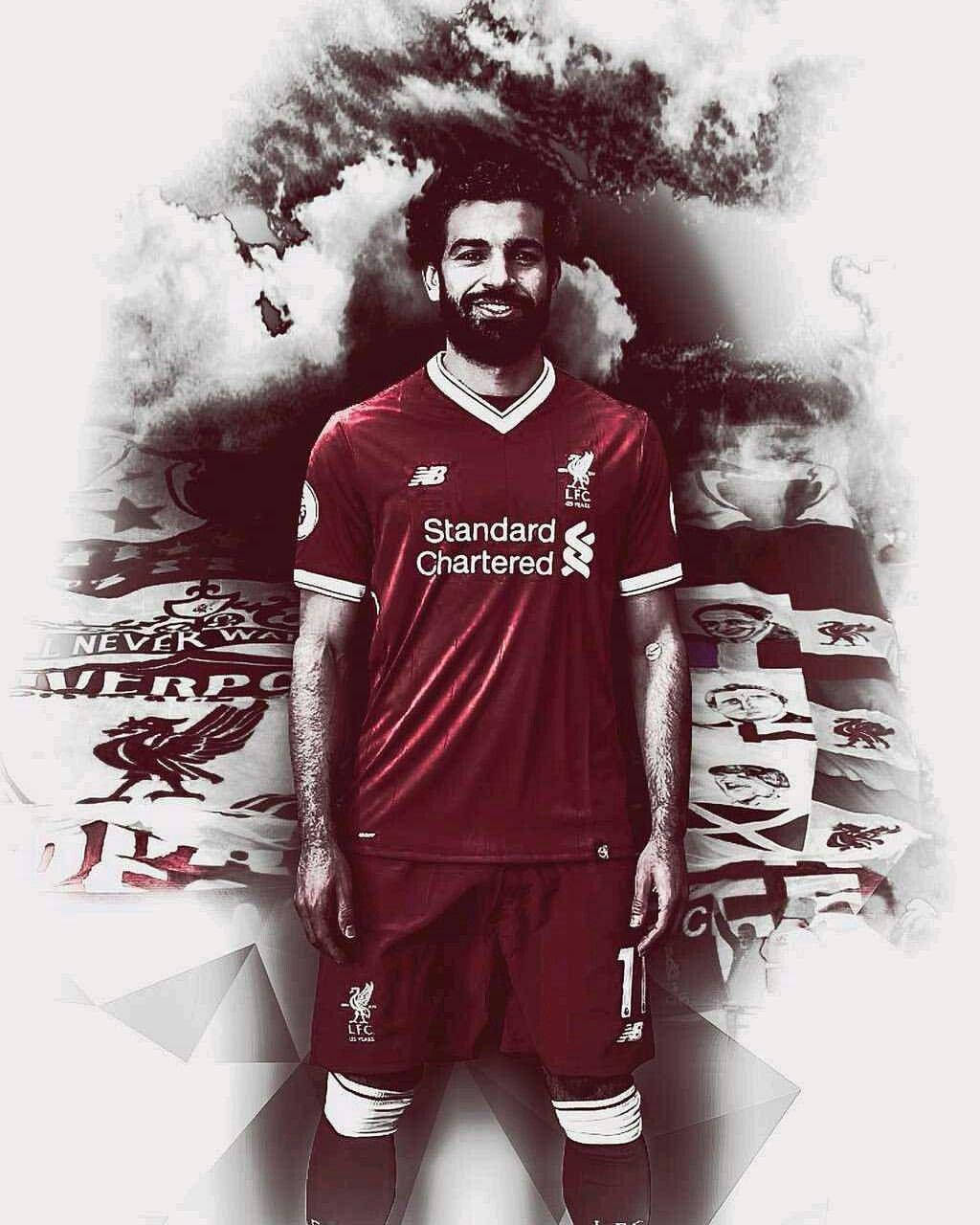 Mohamed Salah Sketch Art Wallpaper