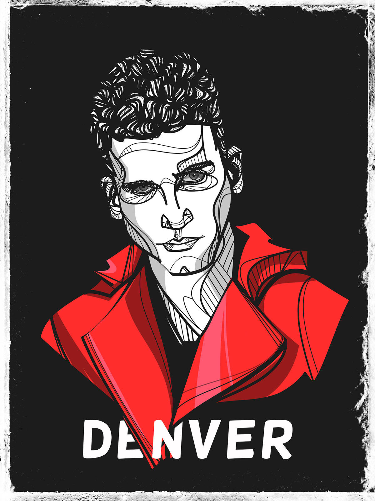 Money Heist Denver Art Wallpaper