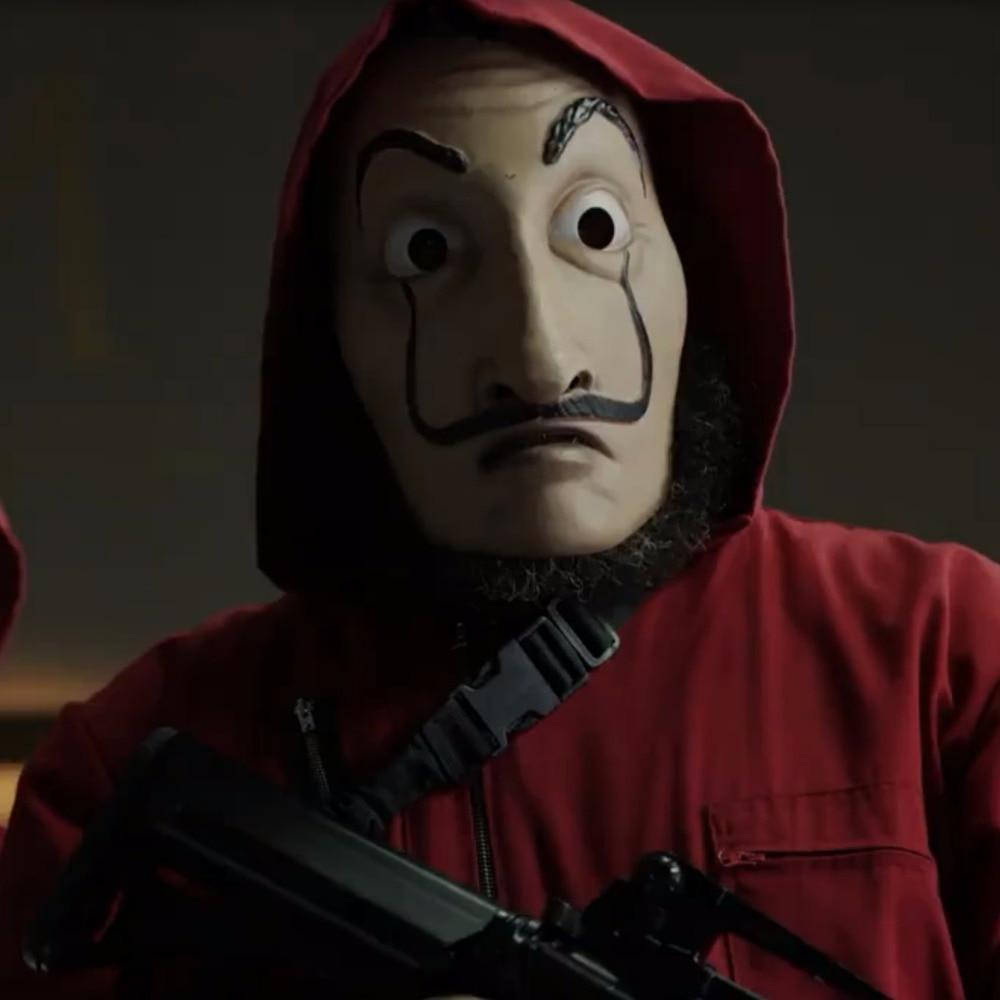 Money Heist Mask Close Up Wallpaper