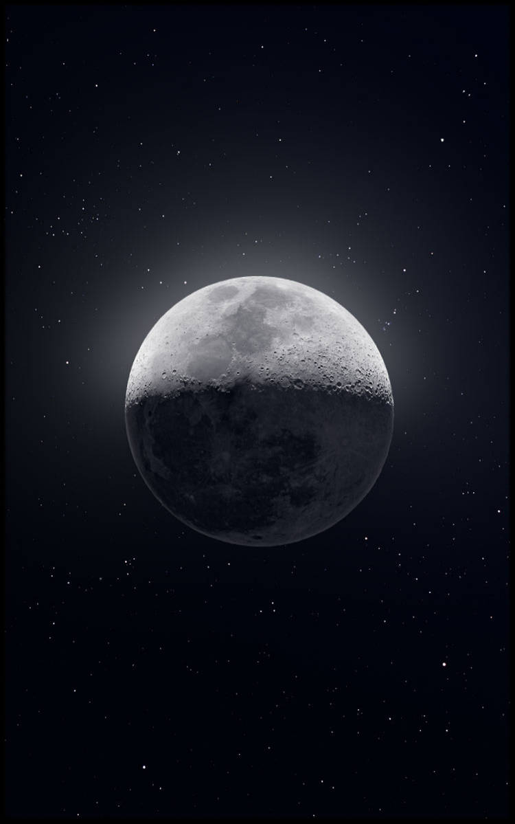 Moon Phone Shadow Wallpaper