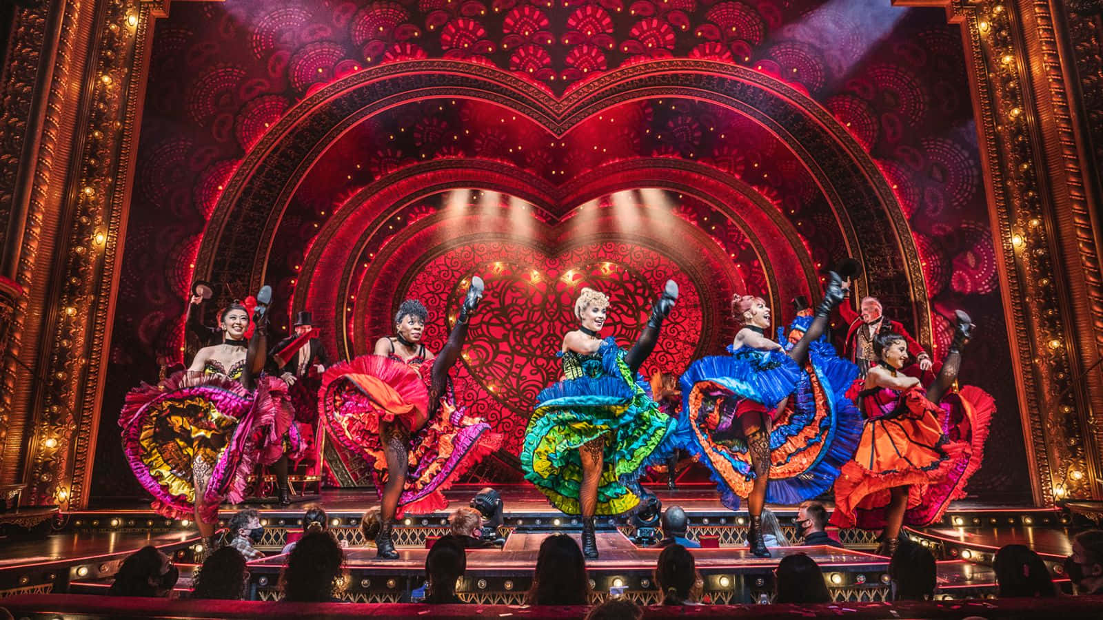 Moulin Rouge Can Can Dancers Performance Wallpaper