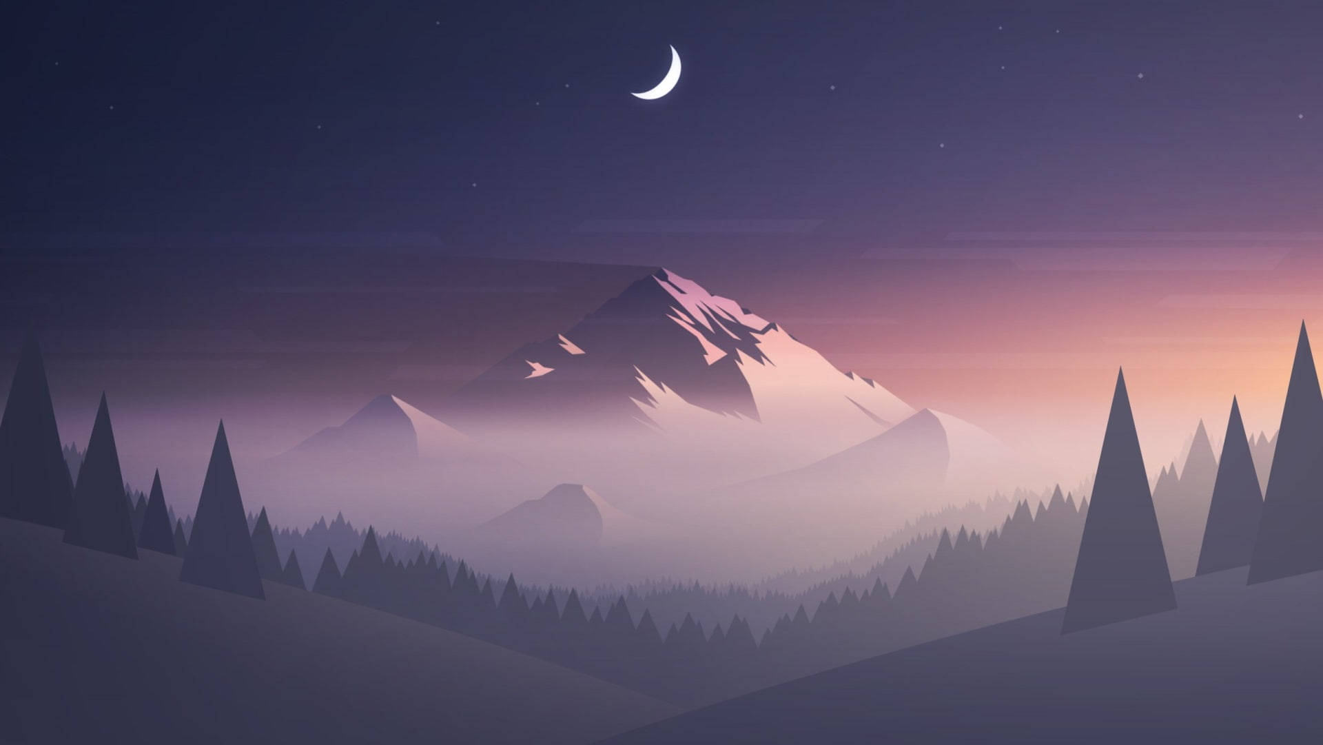 Mountain Vector Art Professional Desktop Wallpaper