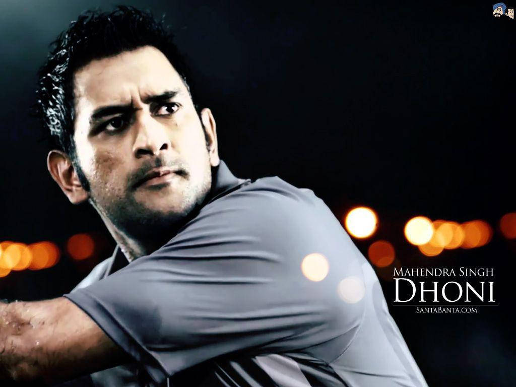 Ms Dhoni Digital Portrait Wallpaper