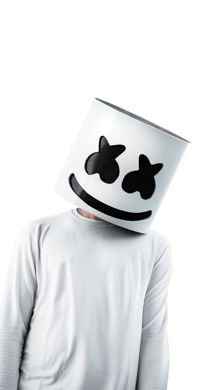 Musician And Dj Marshmello At His Console Wallpaper