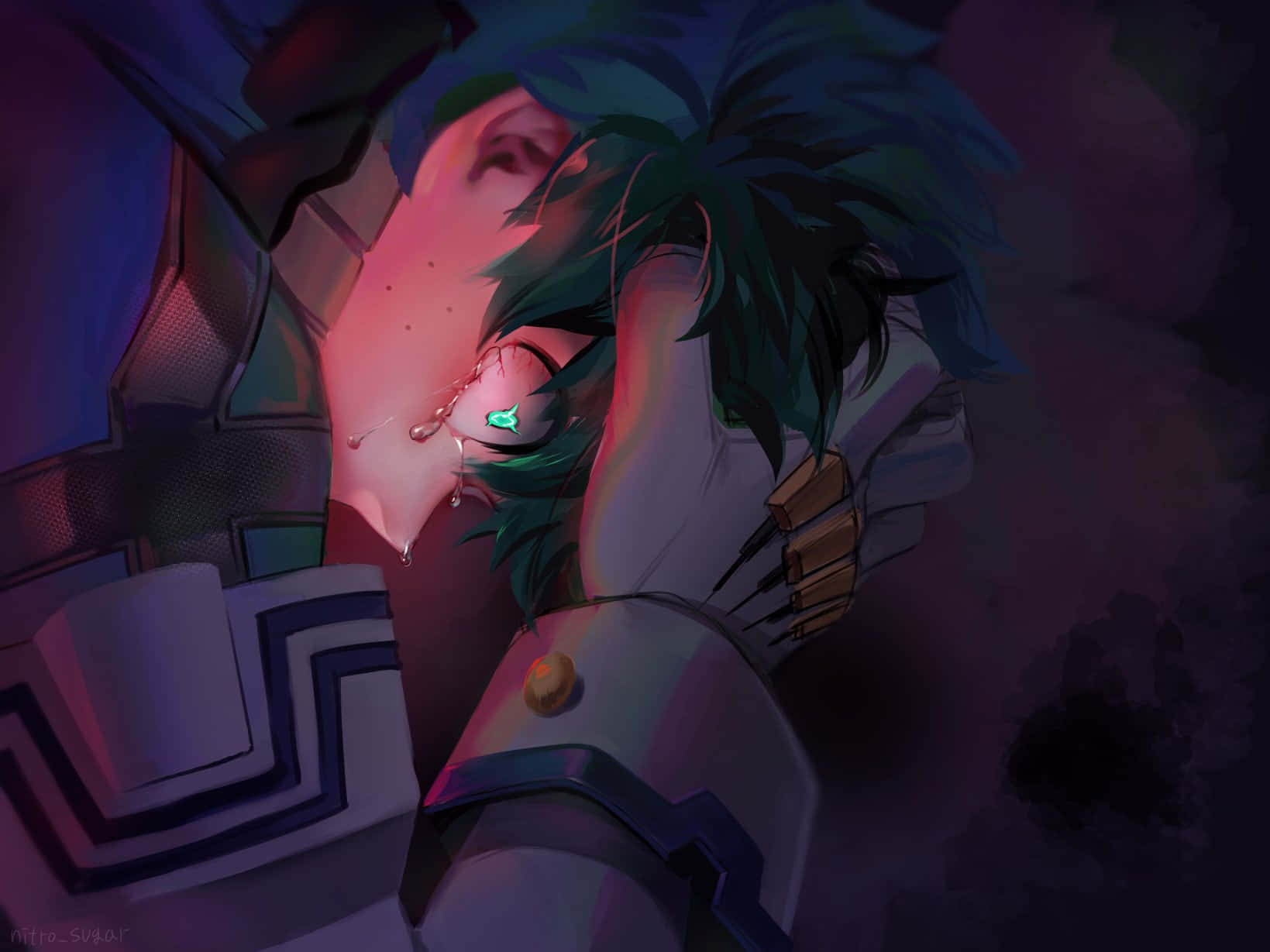 My Hero Academia Izuku Midoriya Crying Wallpaper