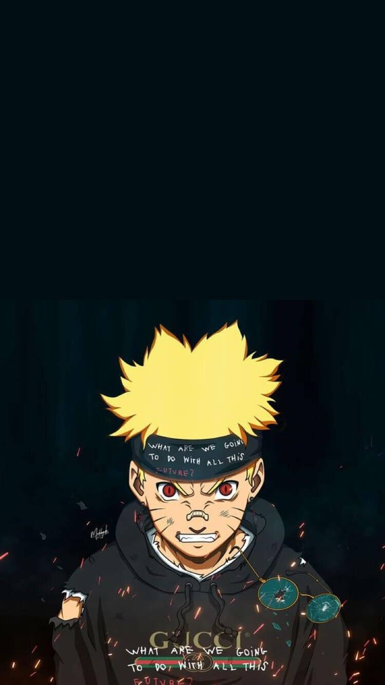 Naruto Drip In Gucci Shirt Wallpaper