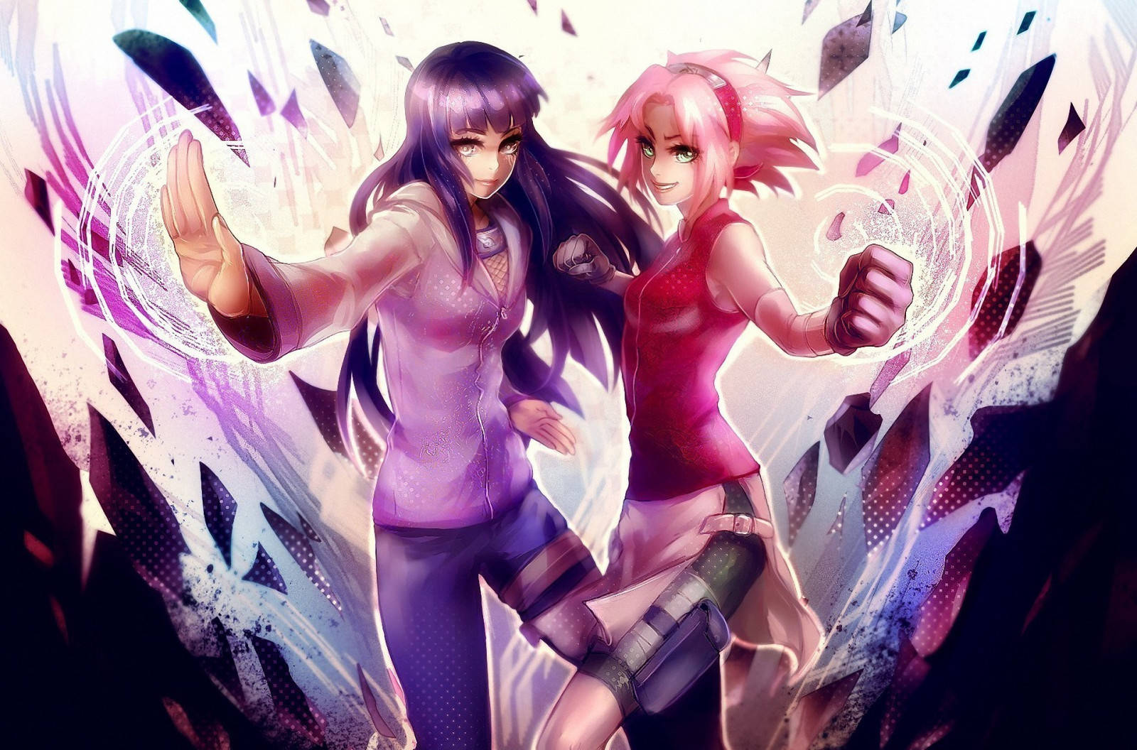 Naruto Girls Sakura And Hinata Wallpaper