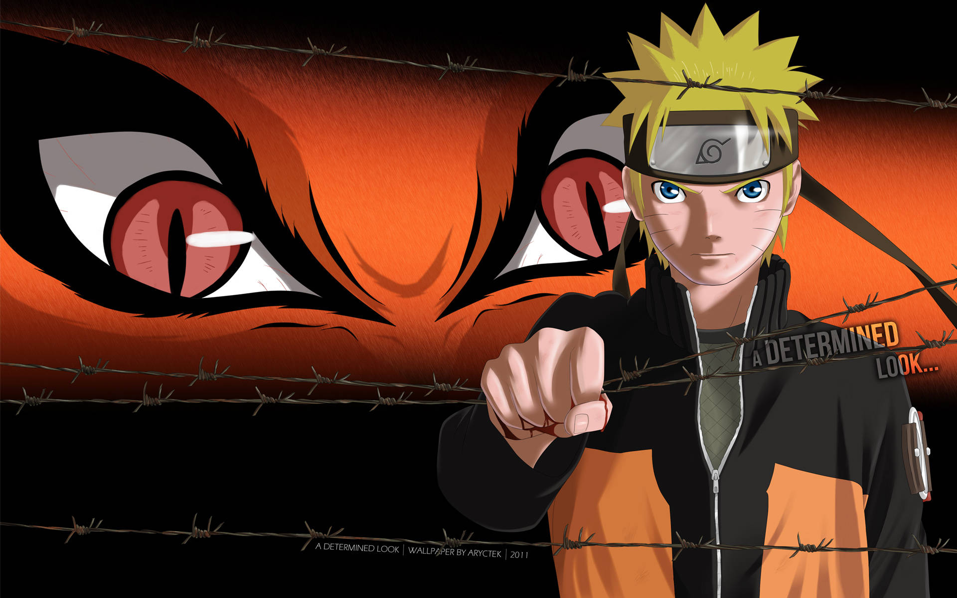 Naruto Kurama And Uzumaki Illustration Art Wallpaper