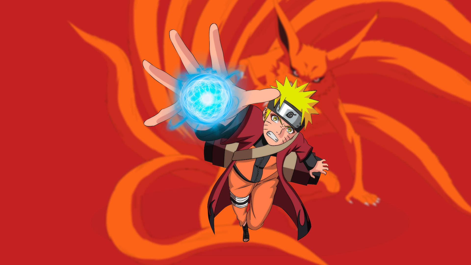 Naruto Kurama And Uzumaki Sage Art Wallpaper