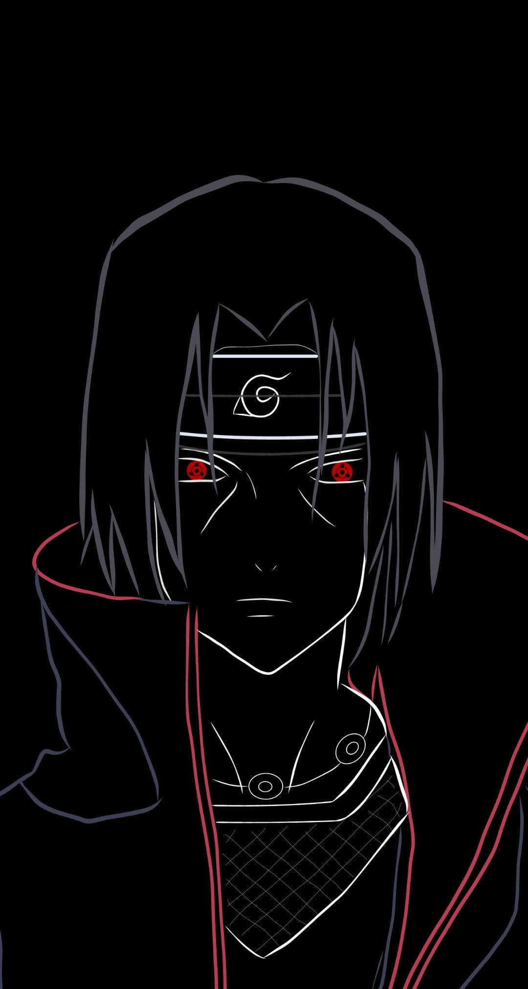 Naruto Shippuden Uchiha Itachi Pfp Line Art Wallpaper