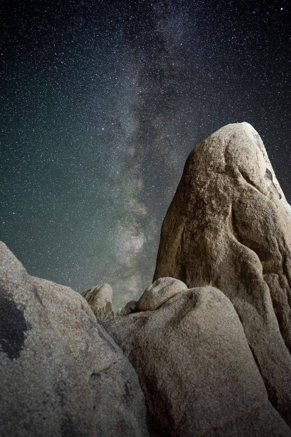 Nature Phone Rocks Milky Way Wallpaper