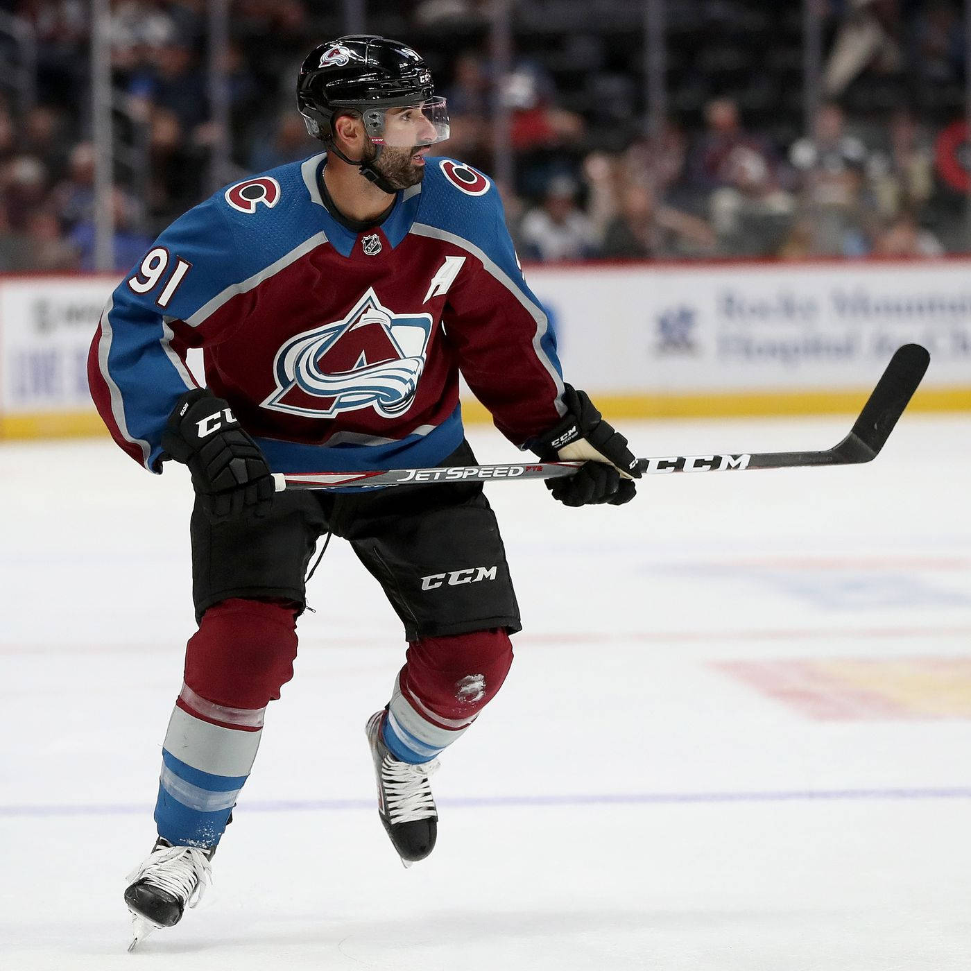 Nazem Kadri In Action For The Colorado Avalanche Wallpaper