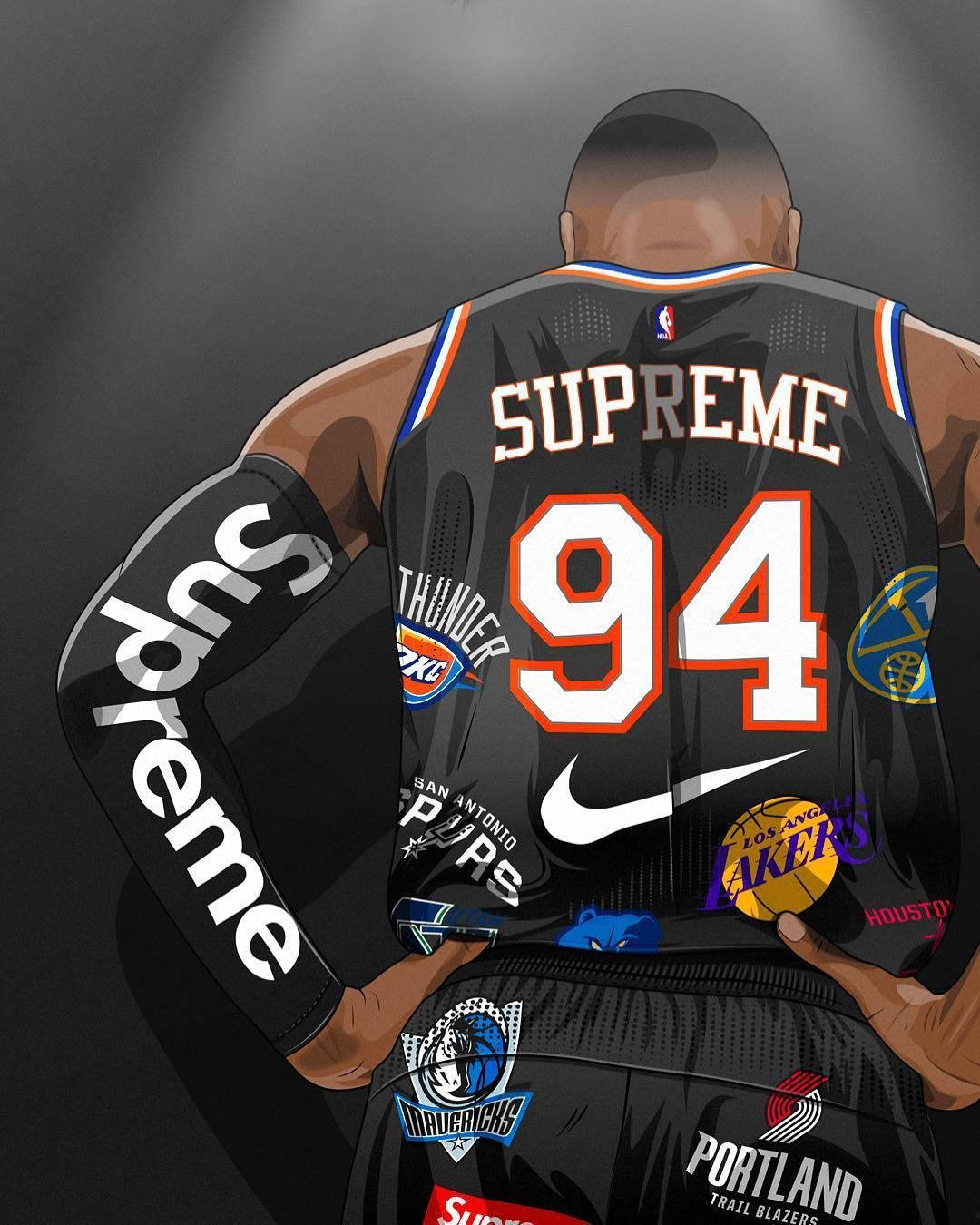 Nba Iphone Supreme Nike Jersey Wallpaper