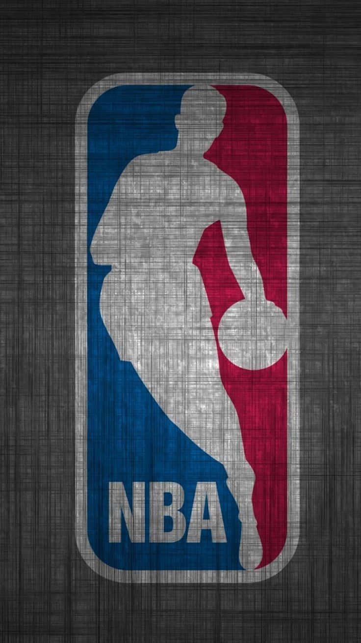 Nba Logo On Matte Steel Canvas Wallpaper