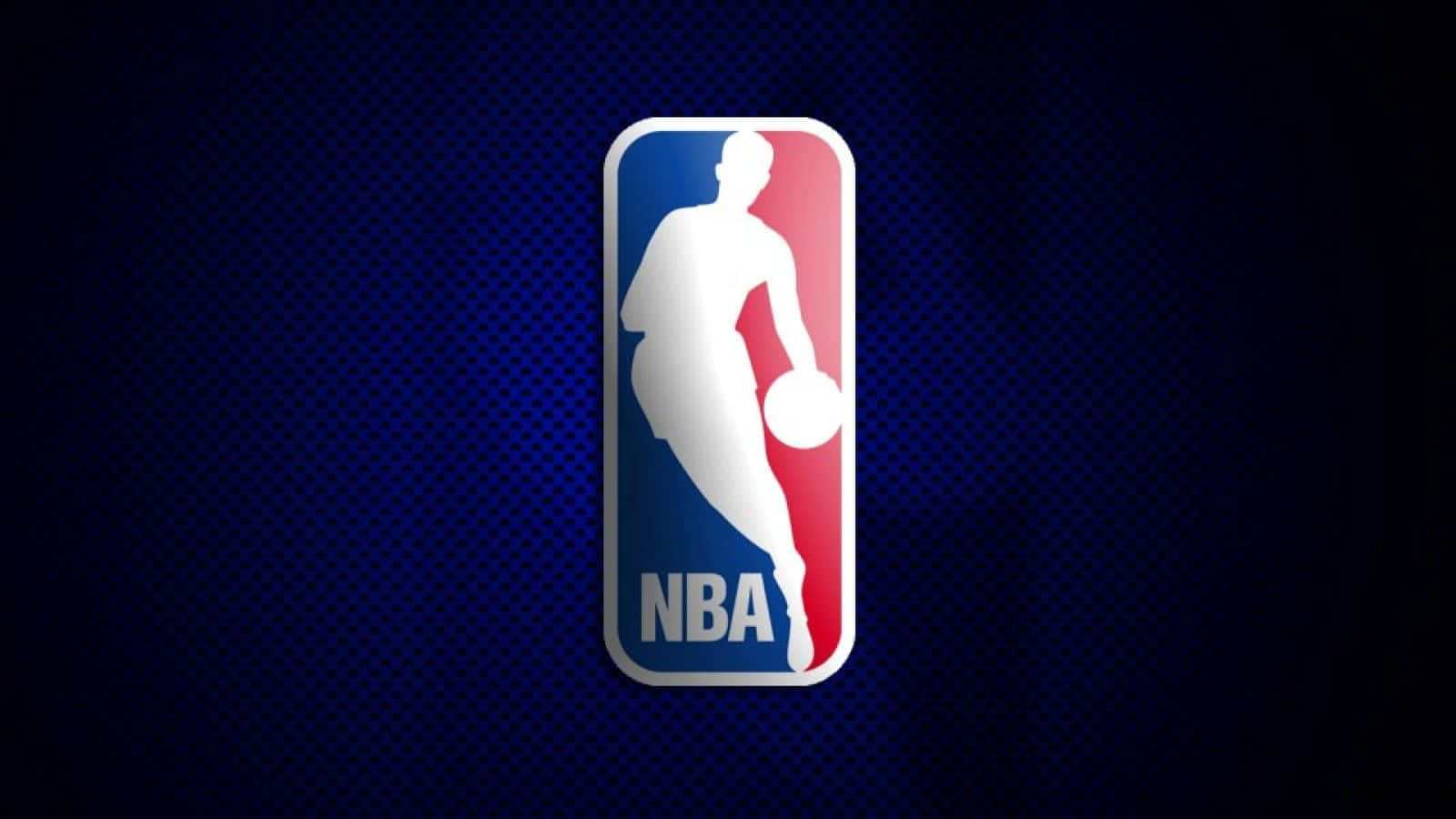 Nba Logo On Metallic Blue Background Wallpaper