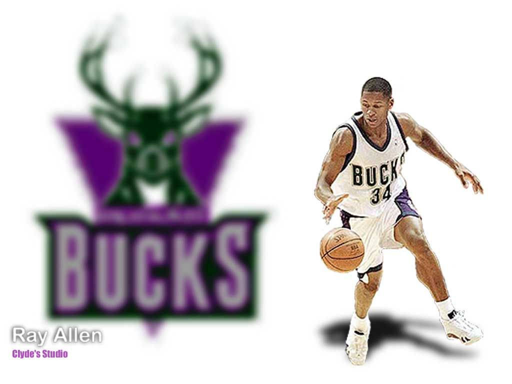 Nba Milwaukee Bucks Ray Allen Wallpaper