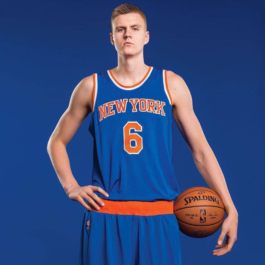 Nba Player Kristaps Porzingis Wallpaper