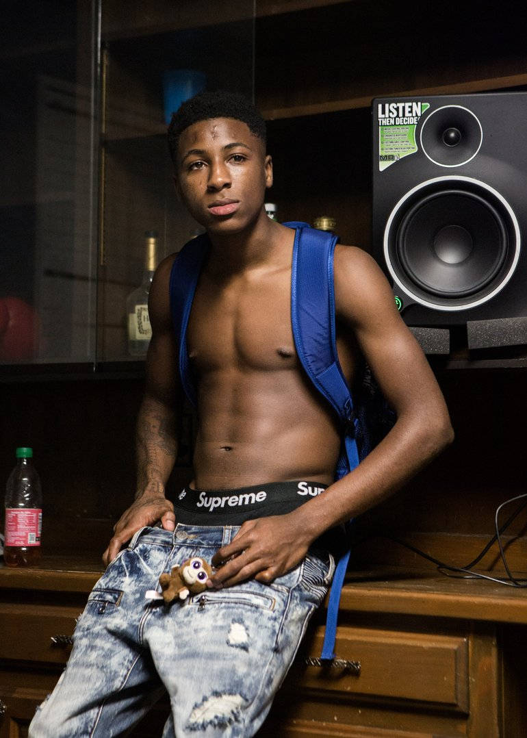 Nba Youngboy Rocking A Supreme T-shirt Wallpaper