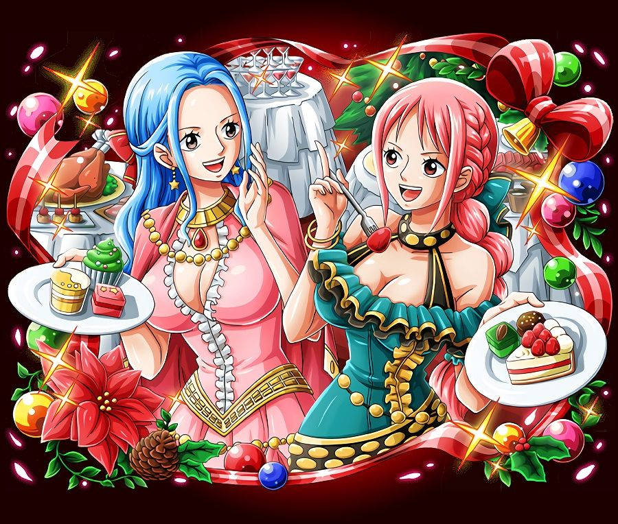 Nefertari Vivi And Nami Christmas Wallpaper