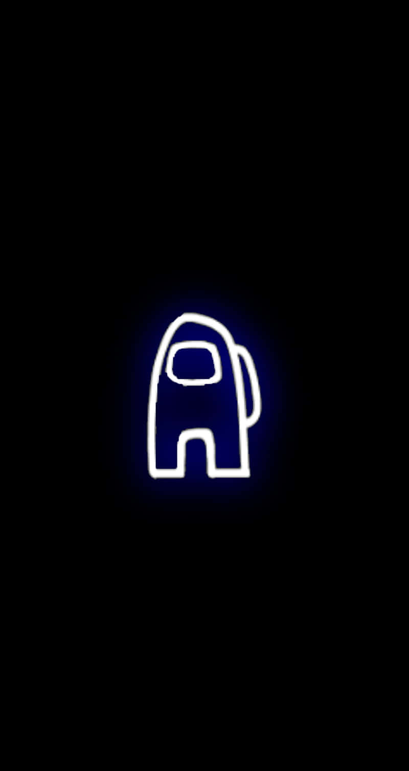 Neon Car Icon On A Black Background Wallpaper