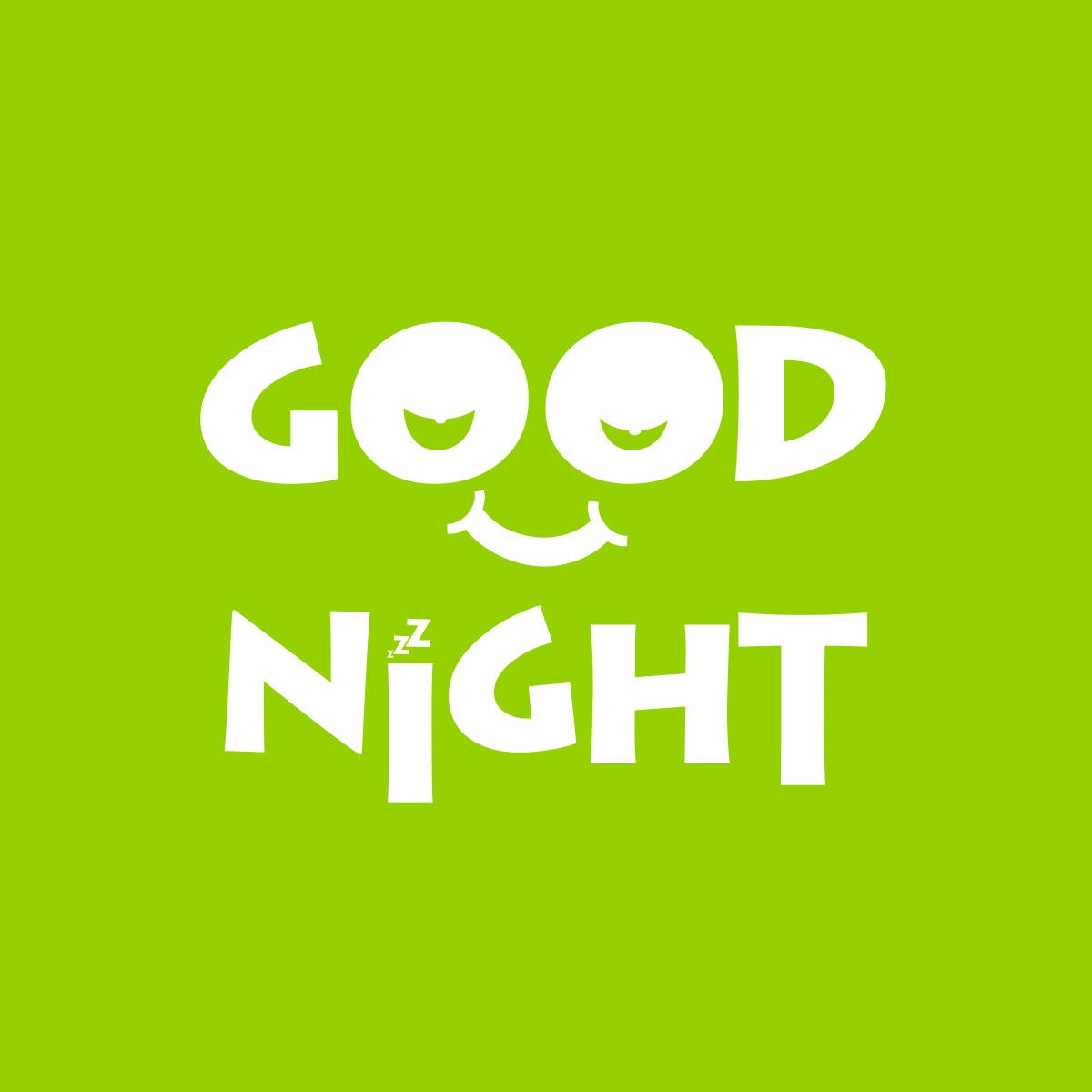 Neon Green Good Night Wallpaper