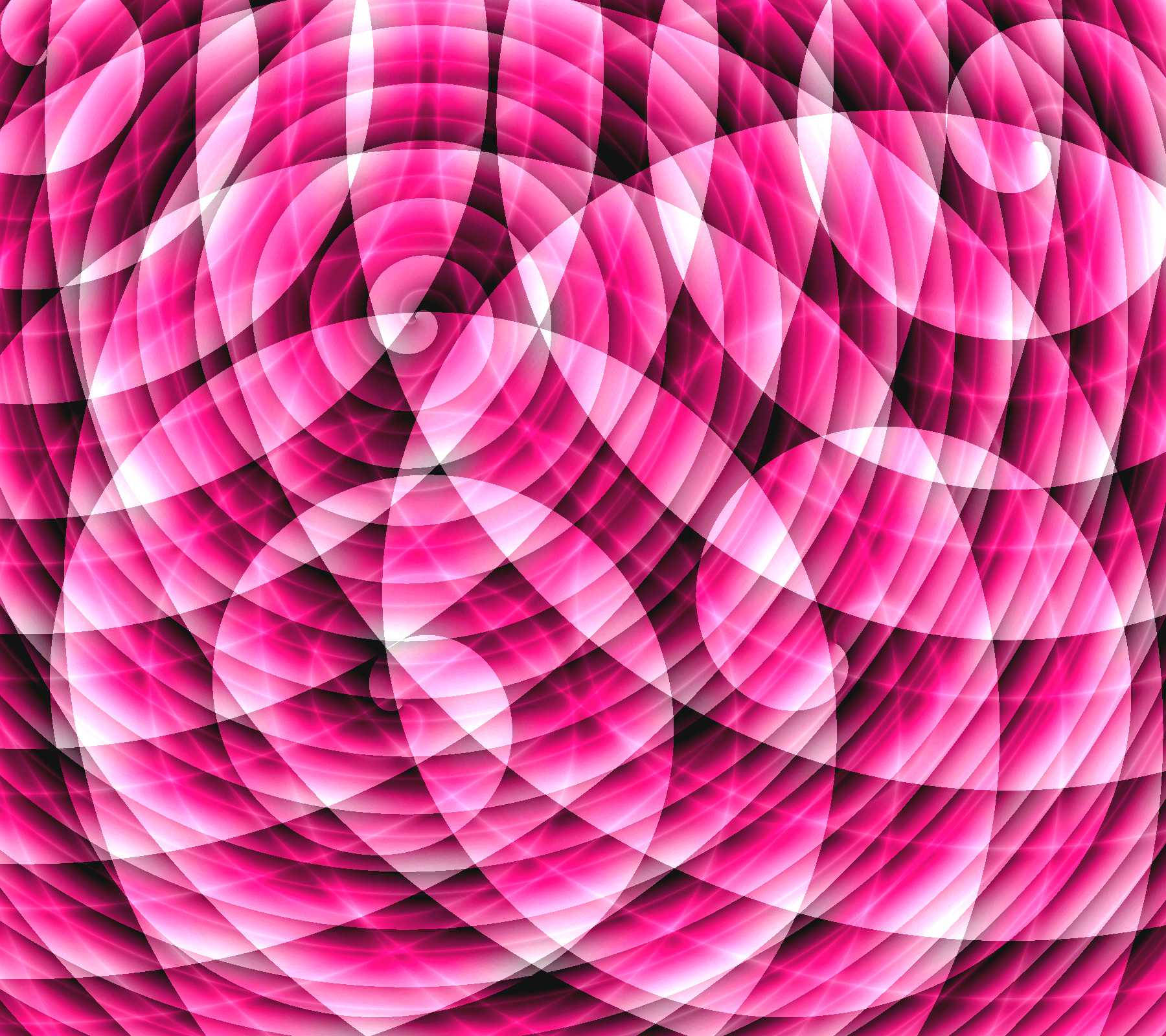 Neon Pink Fractal Art Wallpaper