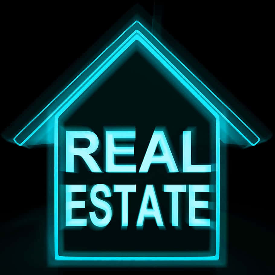 Neon Real Estate Signage Wallpaper