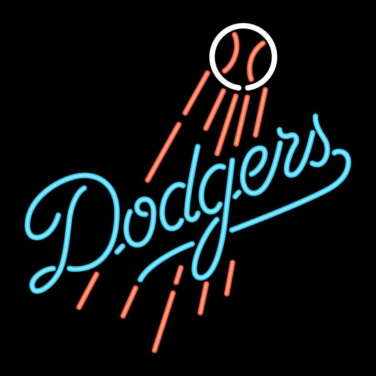 Neon Sign L:a Dodgers Logo Wallpaper