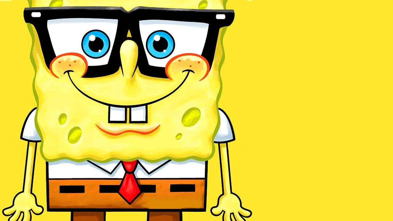 Nerd Spongebob With His Geeky Glasses Wallpaper