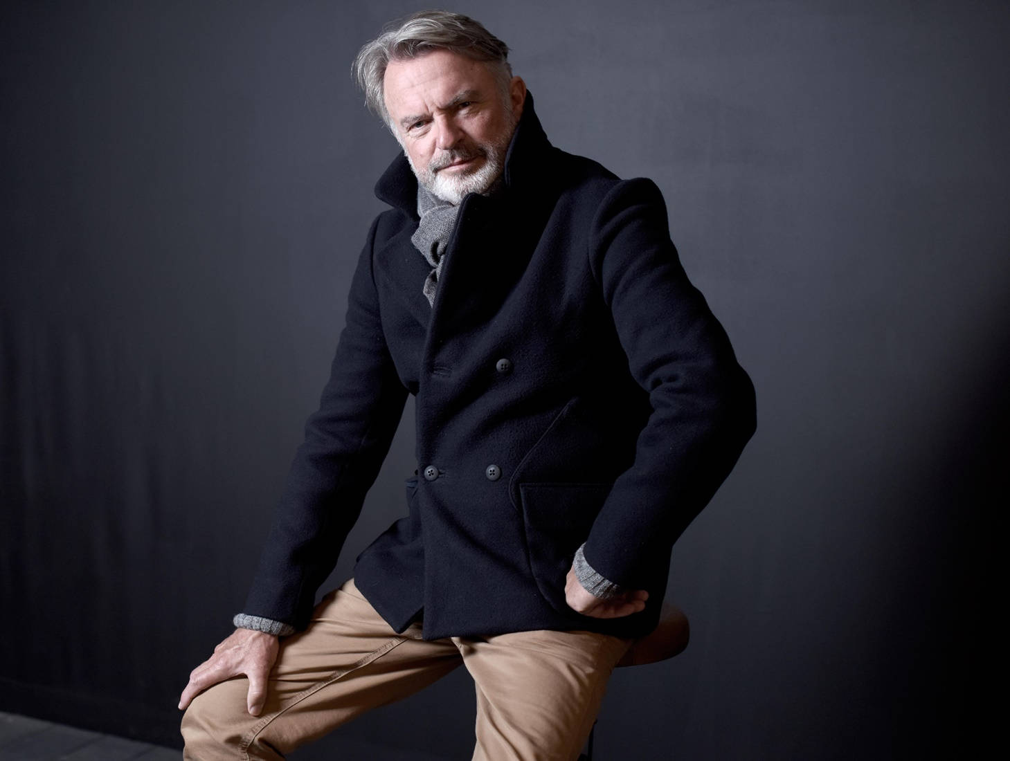 New Zealand Actor Sam Neill Studio Portrait Wallpaper