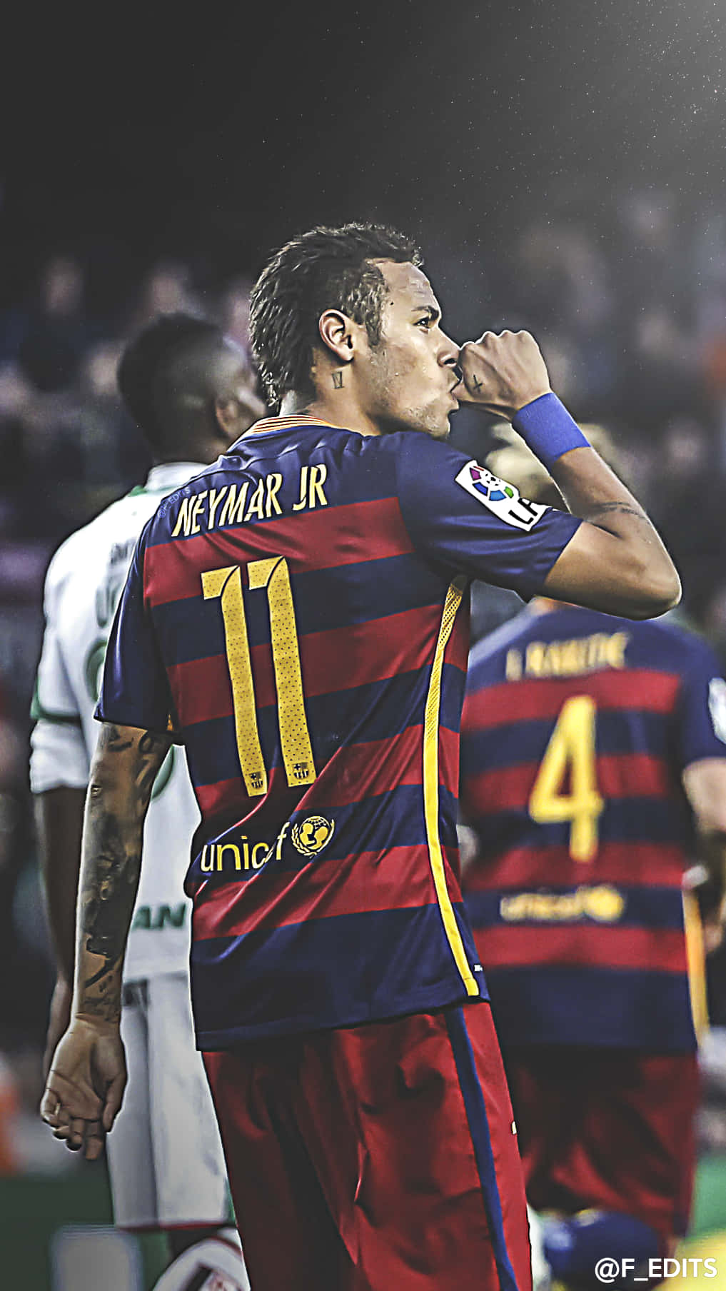 Neymar Kissing Fist Iphone Wallpaper