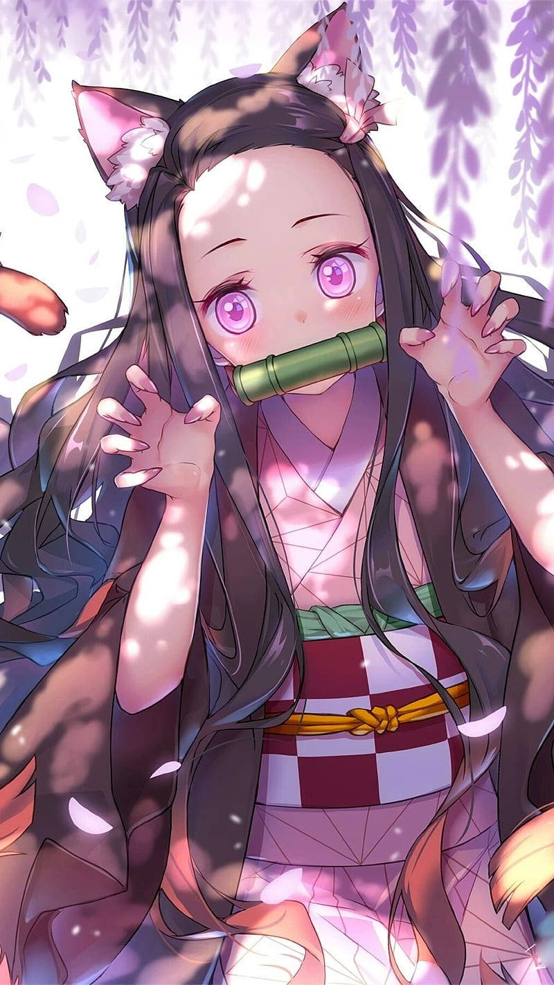 Nezuko Phone Sunlight Wallpaper