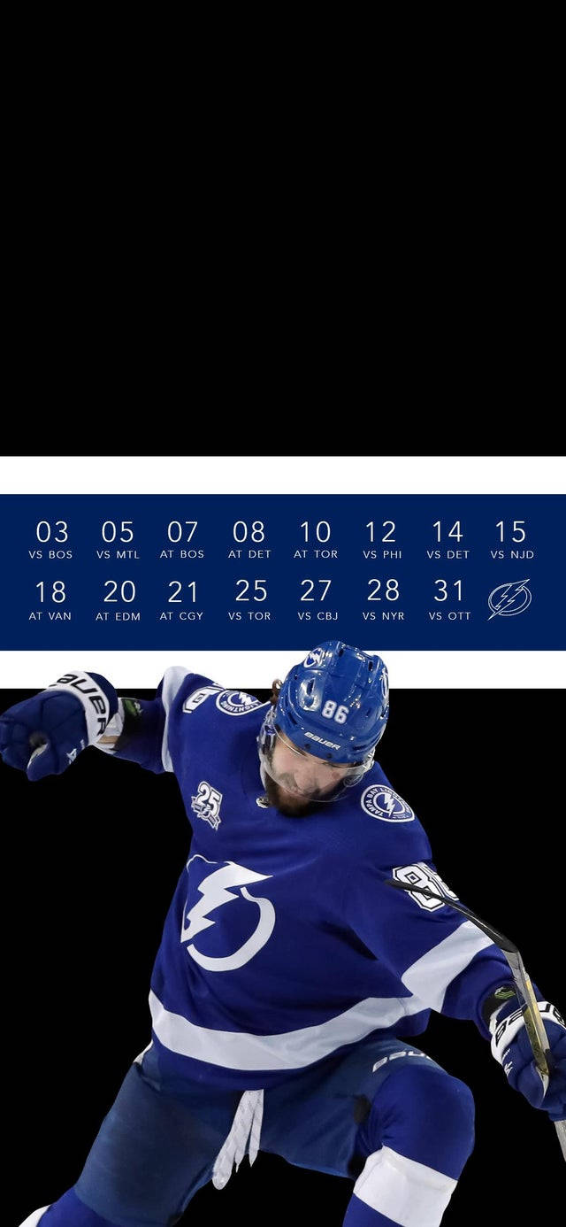 Nhl Triumph - Nikita Kucherov Victory Stance Wallpaper