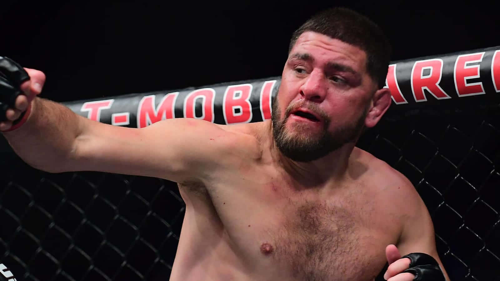 Nick Diaz Sending Out A Punch Wallpaper
