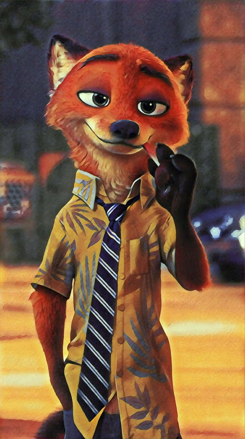 Nick Wilde Sly Fox Smile Wallpaper