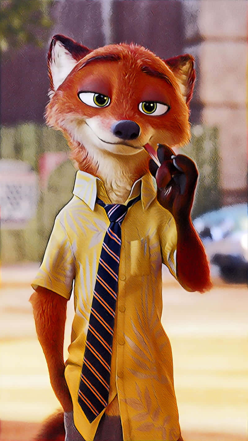 Nick Wilde Sly Fox Zootopia Wallpaper