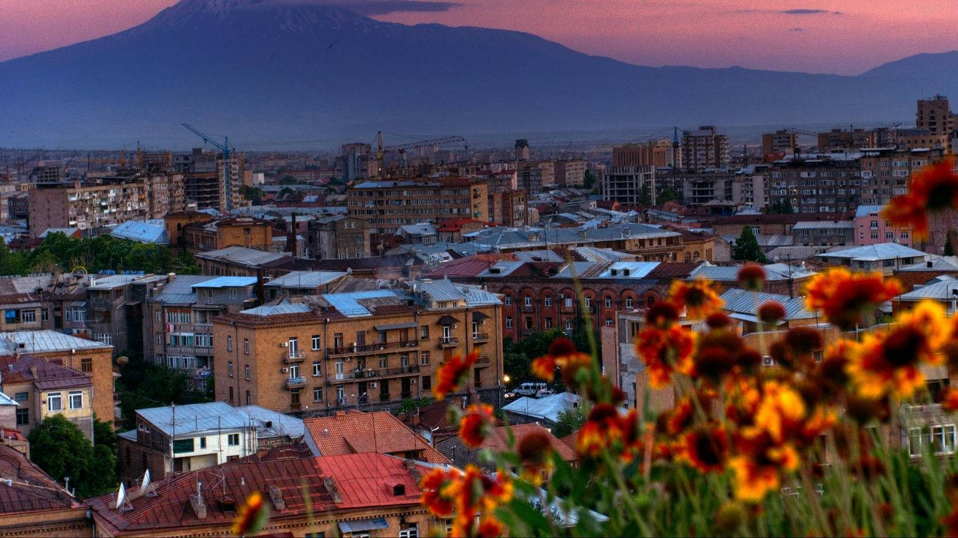 Nightscape Of Yerevan Wallpaper