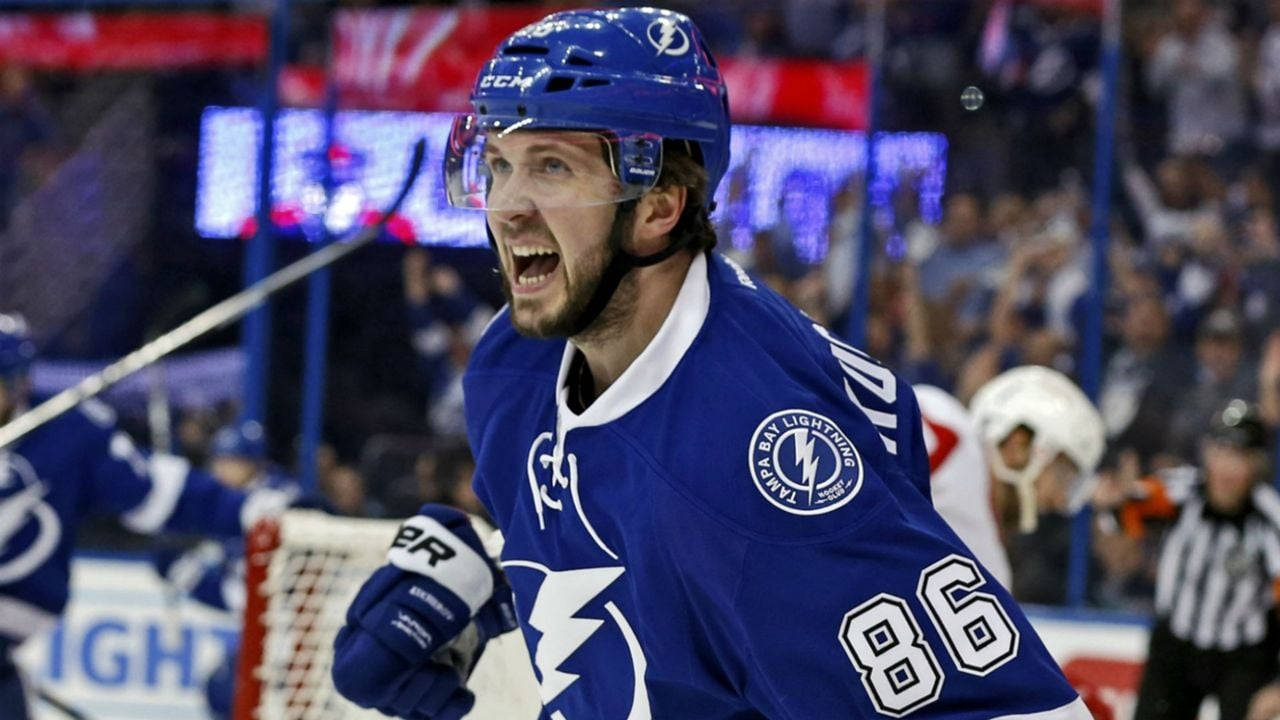 Nikita Kucherov National Hockey League Professional Athlete Wallpaper